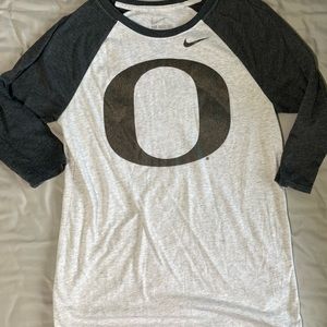 Oregon Ducks baseball 3/4 length tee